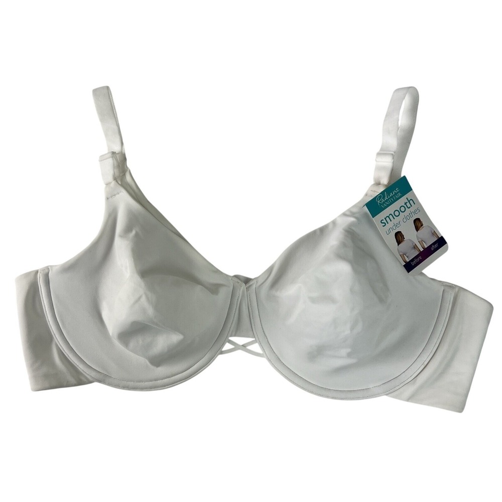 Vanity Fair Women's Bra Size 42DDD Radiant Collection Lover's Knot White B37